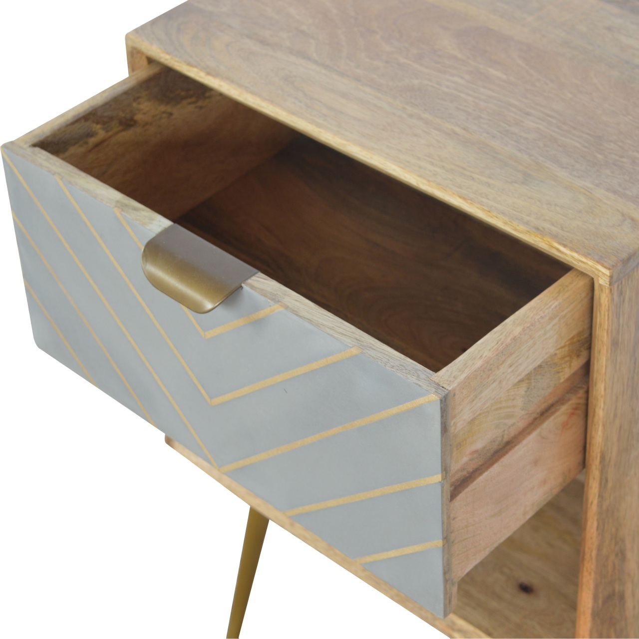 Cement Inlay Bedside with Open Slot - Image 6