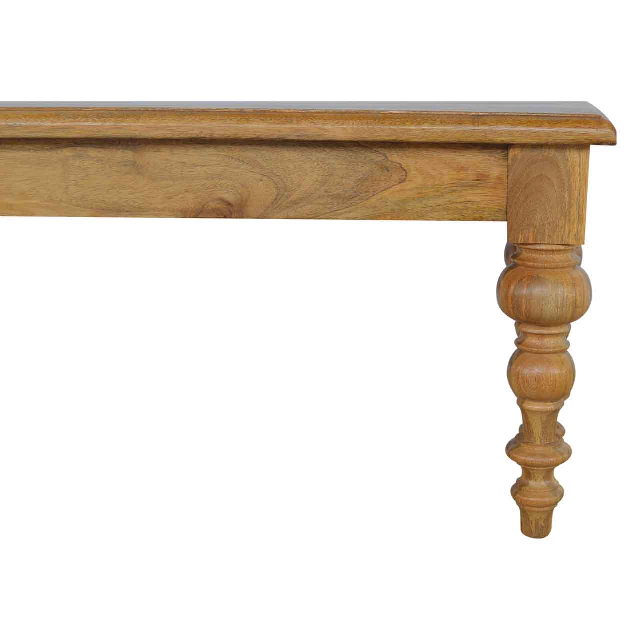Solid Wood Bench with Turned Feet - Image 6