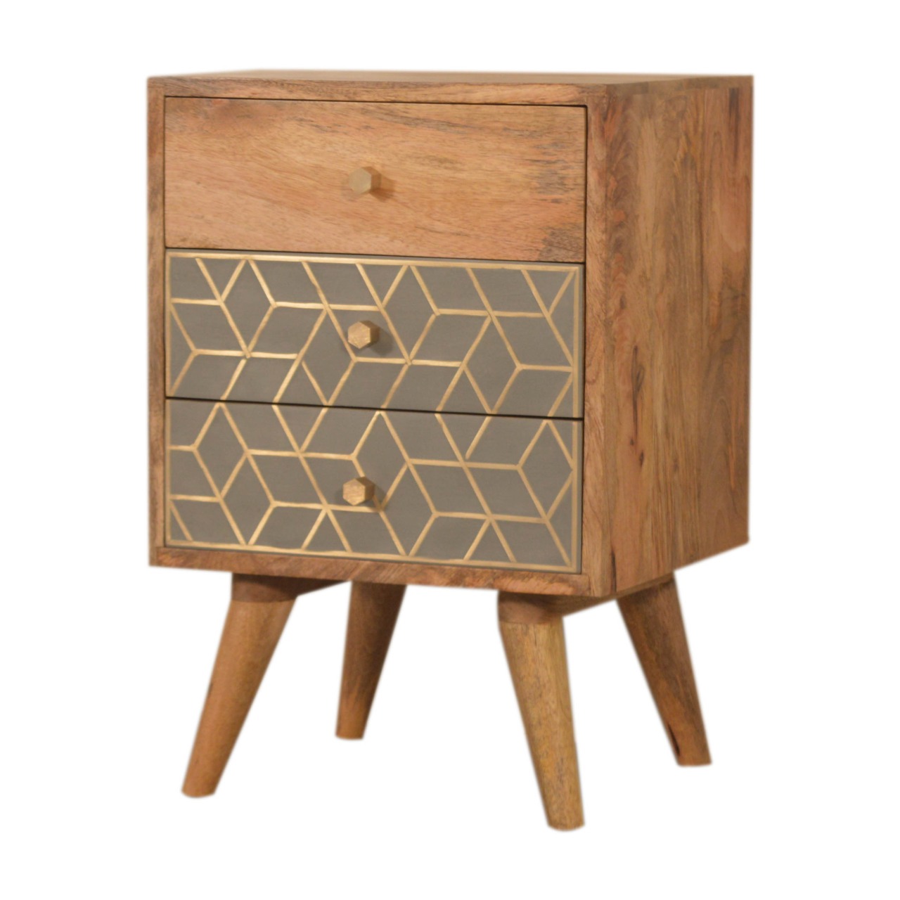 Dice 3 Drawer Bedside - Image 2
