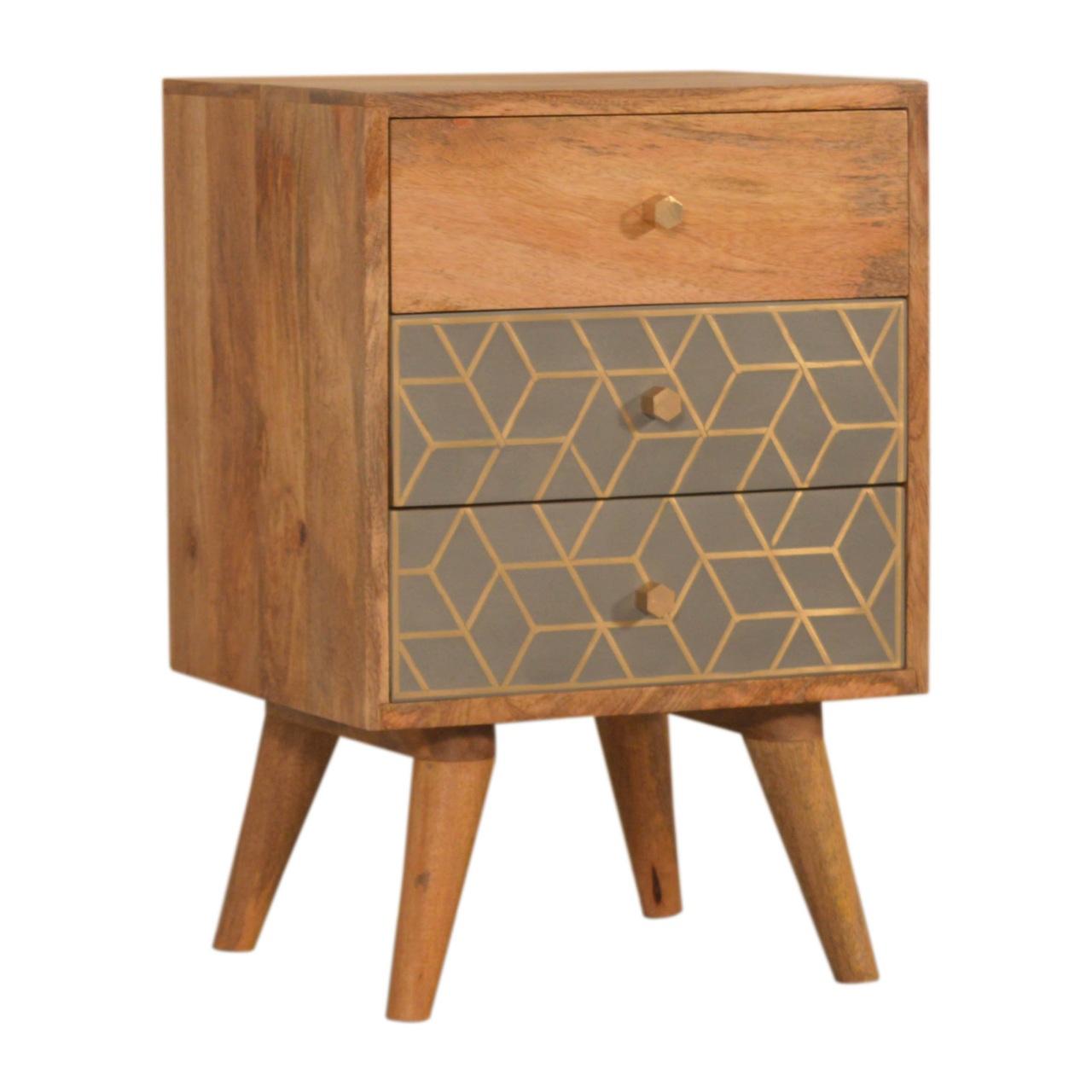 Dice 3 Drawer Bedside - Image 3