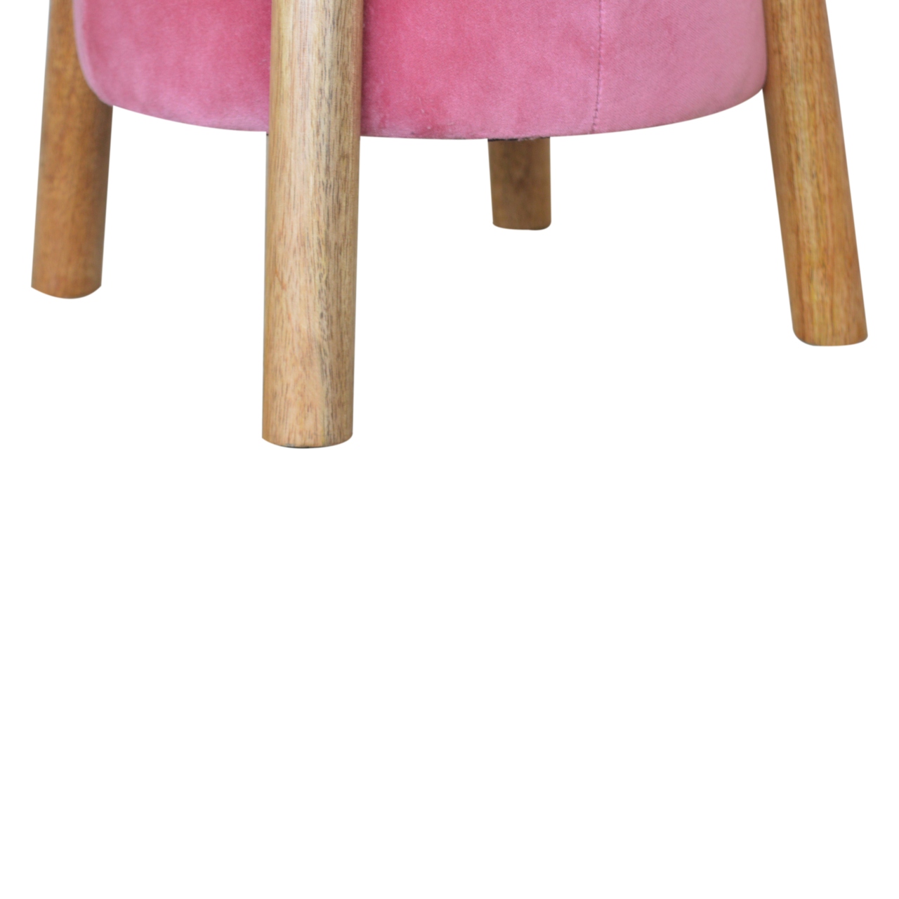 Pink Velvet Cone Footstool - Image 7