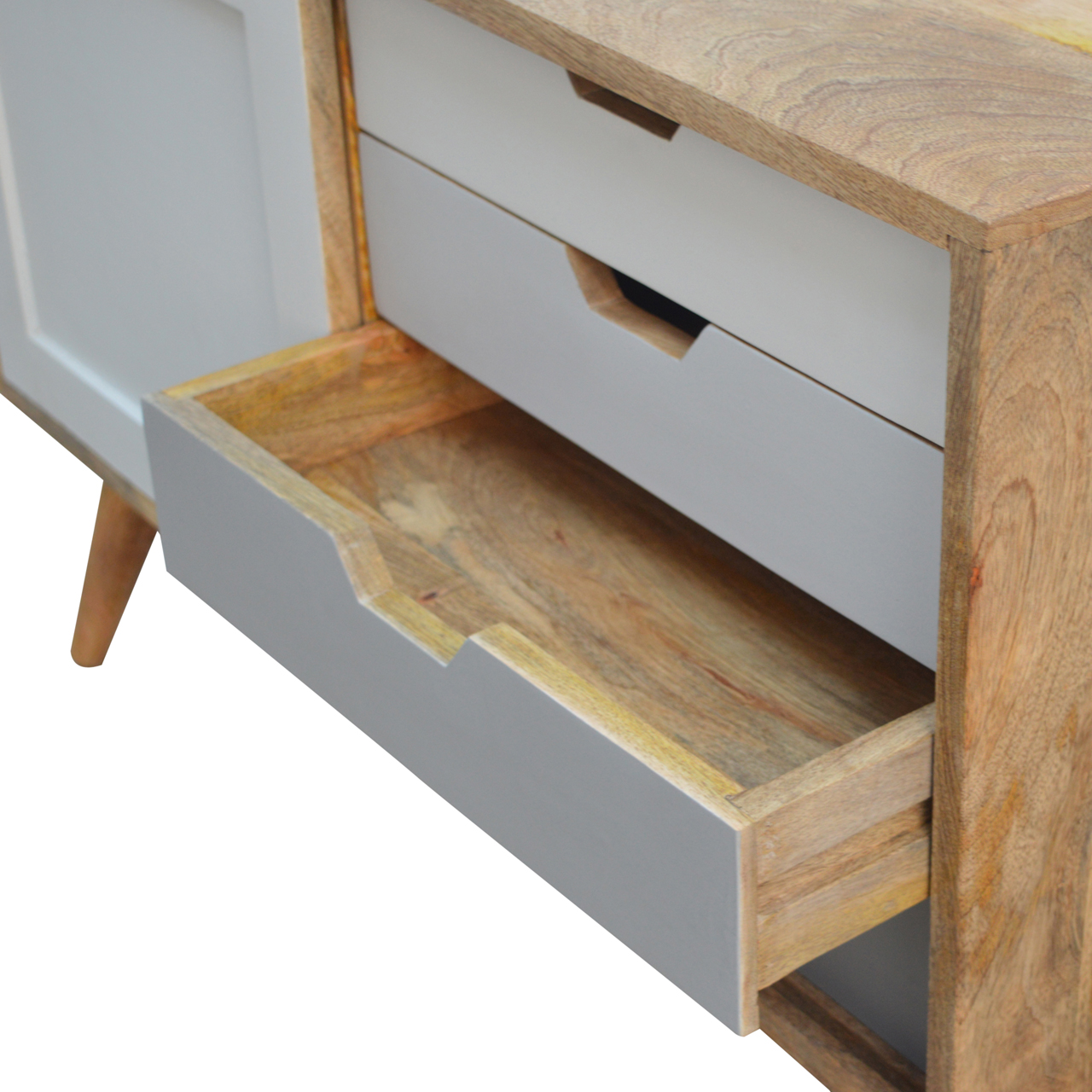 Grey Gradient Sliding Sideboard - Image 4
