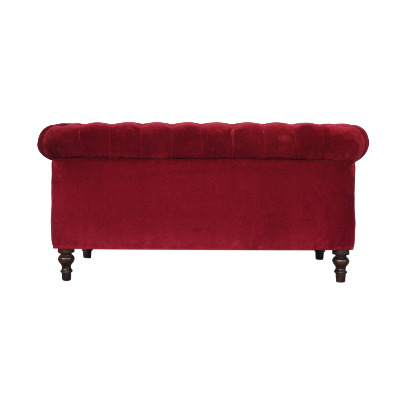 Wine Red Velvet Chesterfield Sofa - Image 9