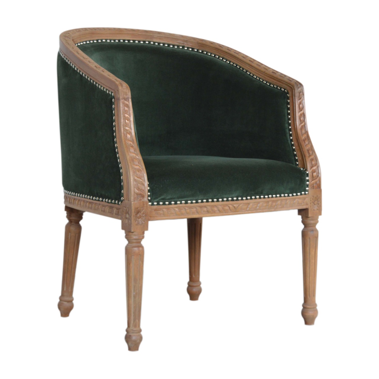 Emerald Velvet Occasional Chair - Image 2