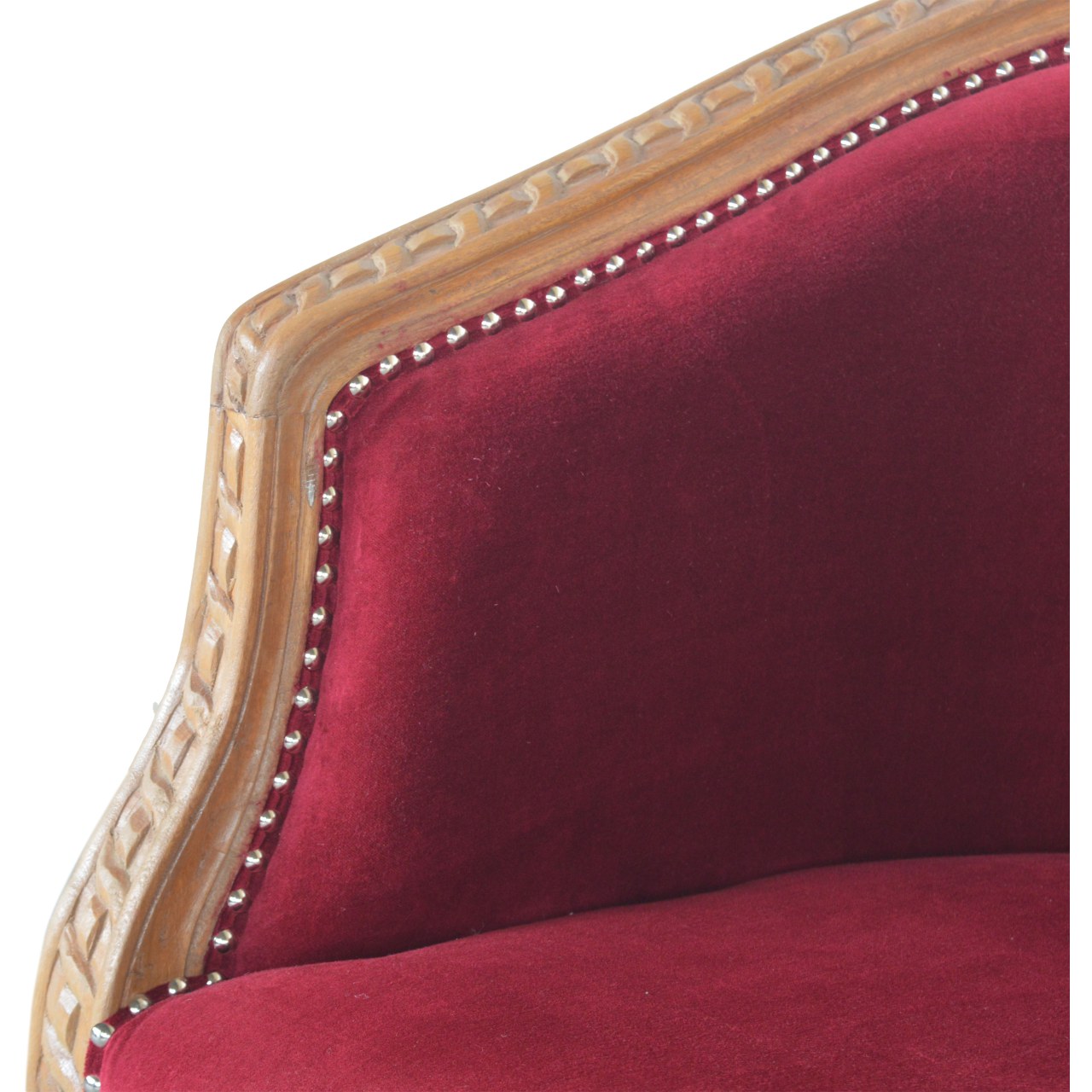 Wine Red Velvet Occasional Chair - Image 5