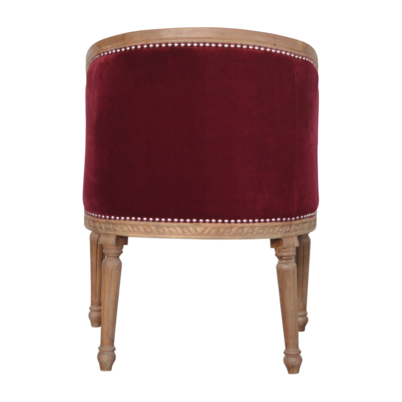 Wine Red Velvet Occasional Chair - Image 9