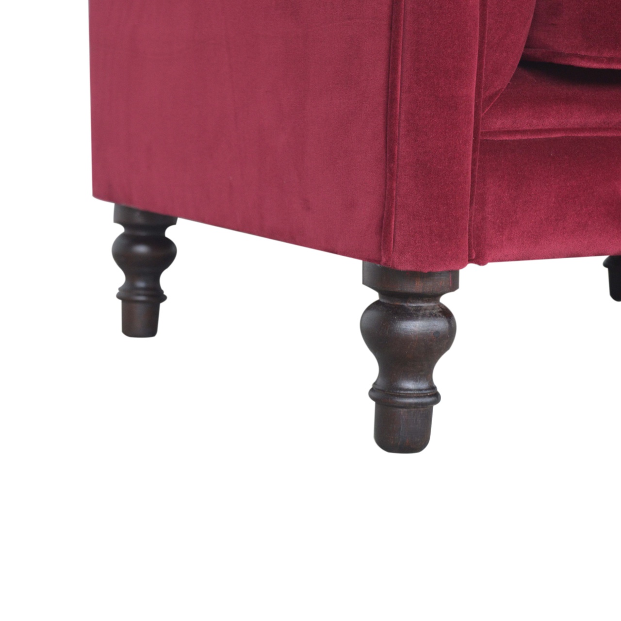 Wine Red Chesterfield Armchair - Image 7
