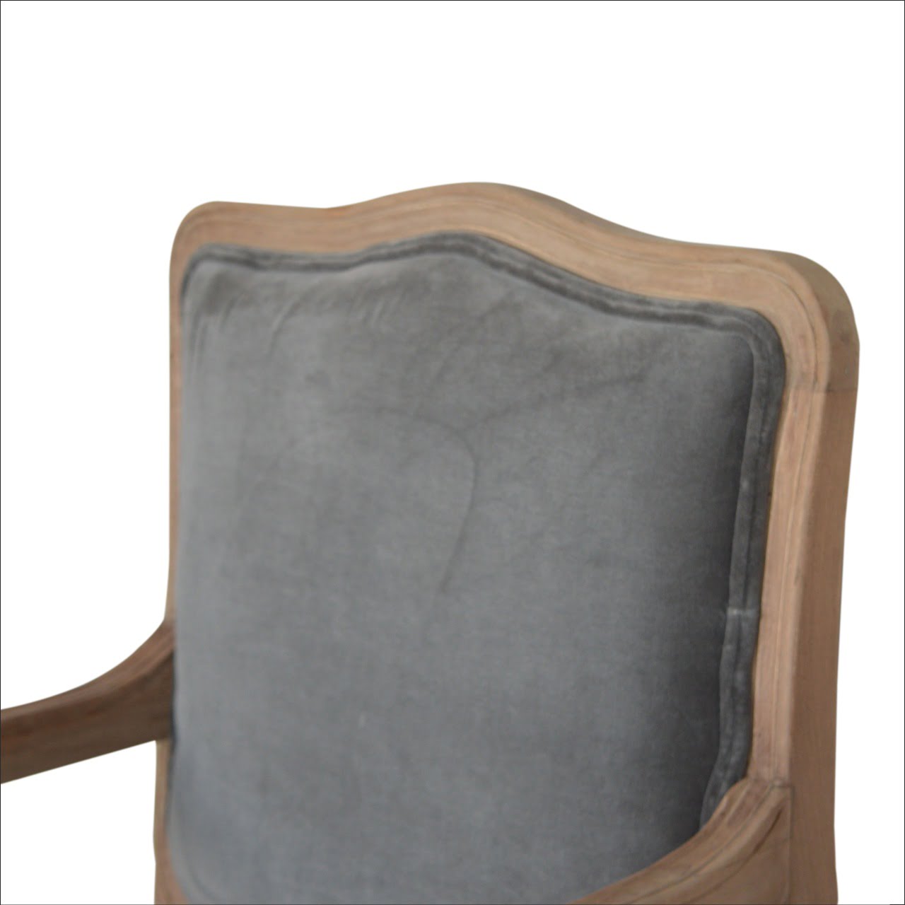 Grey Velvet French Style Chair - Image 6