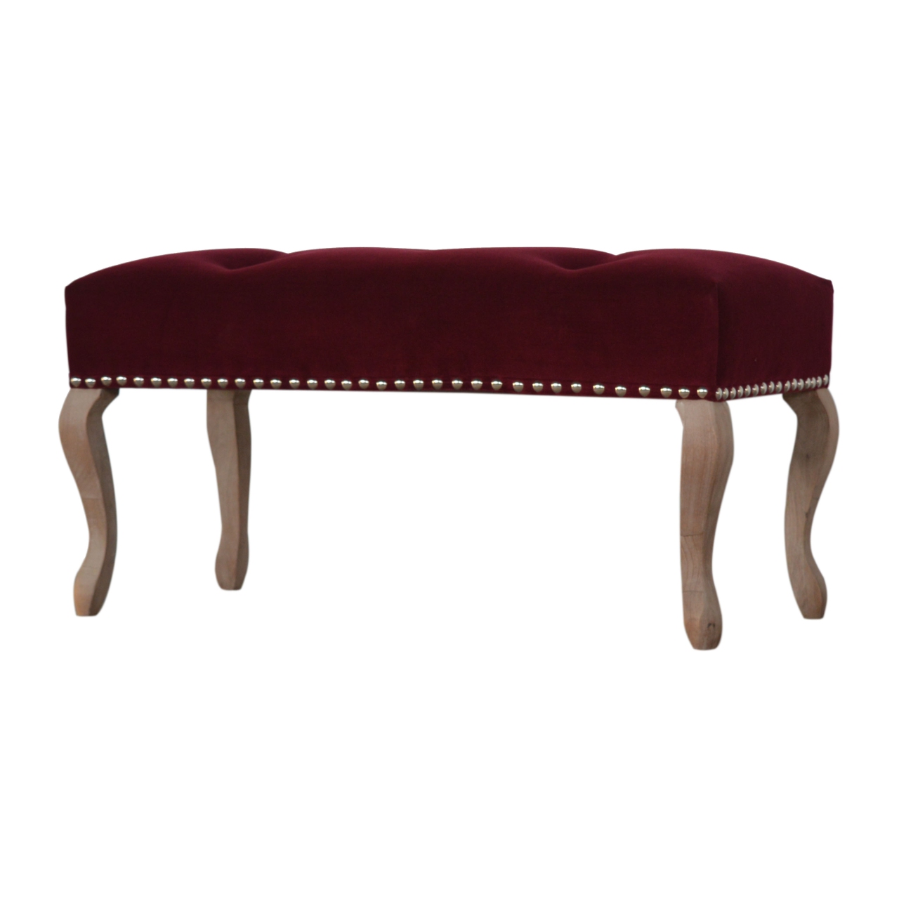 French Style Wine Red Bench - Image 2