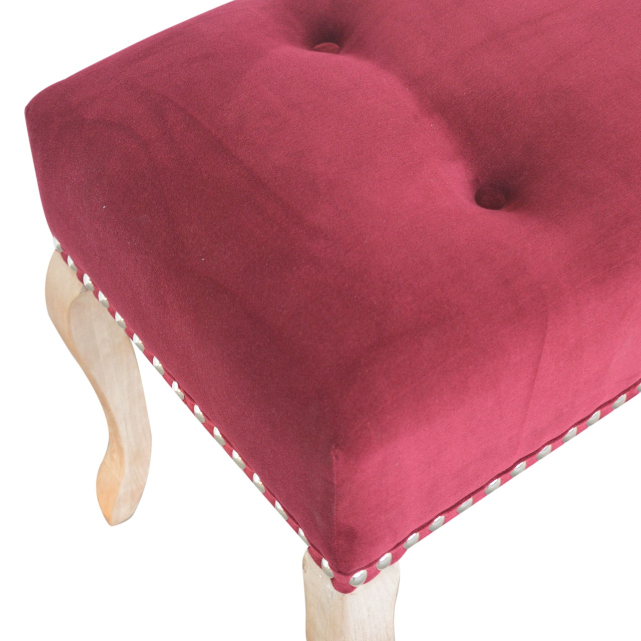 French Style Wine Red Bench - Image 5
