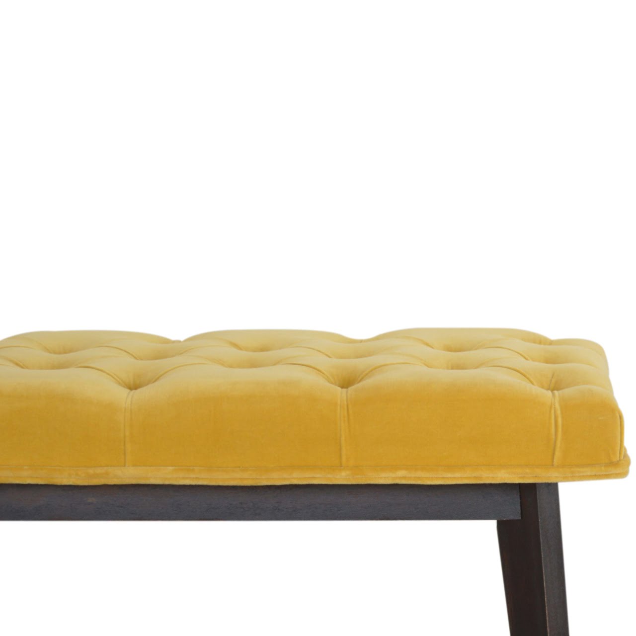 Mustard Velvet Hallway Bench - Image 4