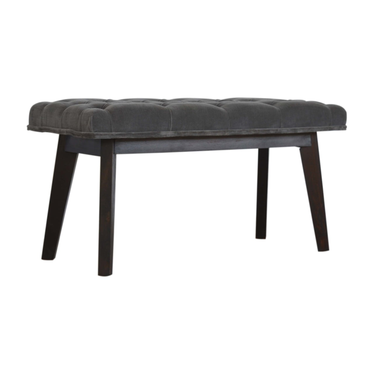 Grey Velvet Hallway Bench - Image 2