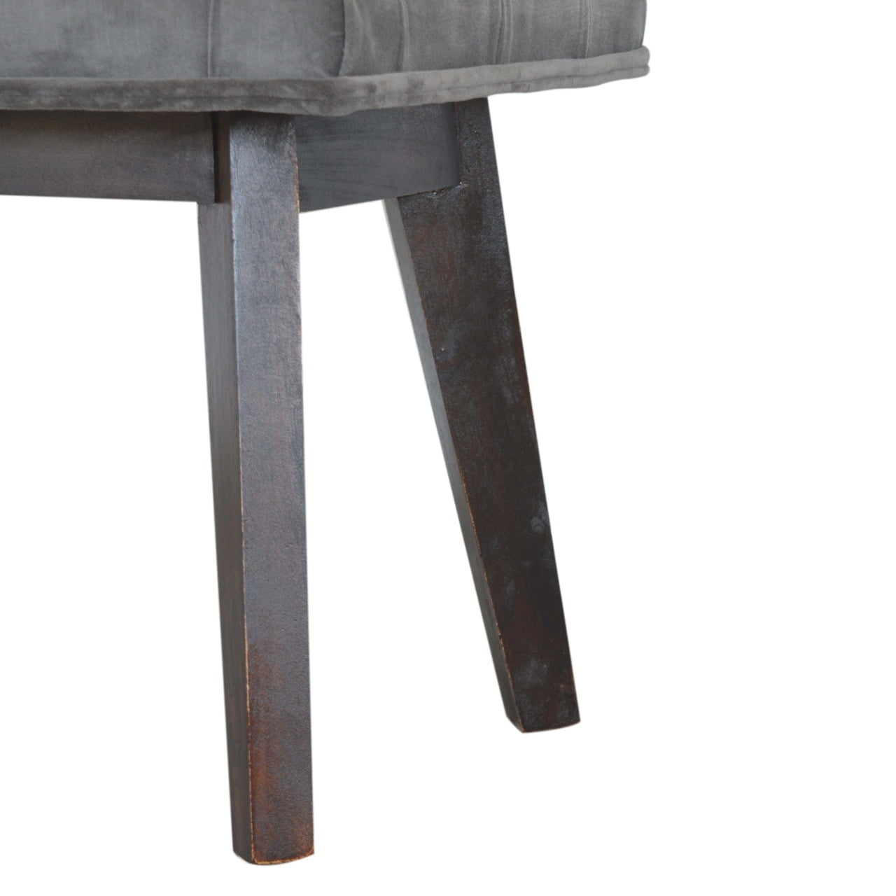 Grey Velvet Hallway Bench - Image 7