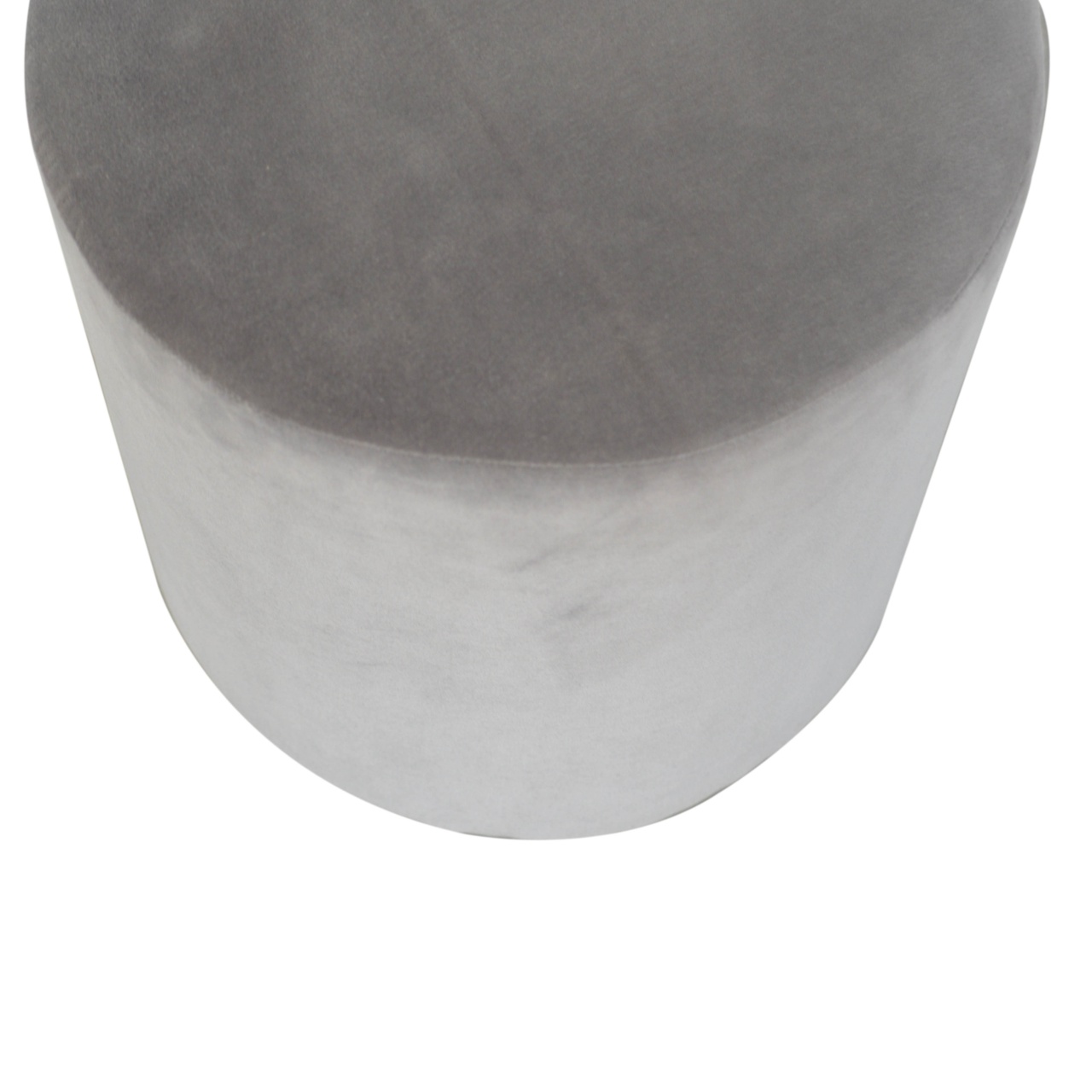 Grey Velvet Wooden Footstool - Image 2
