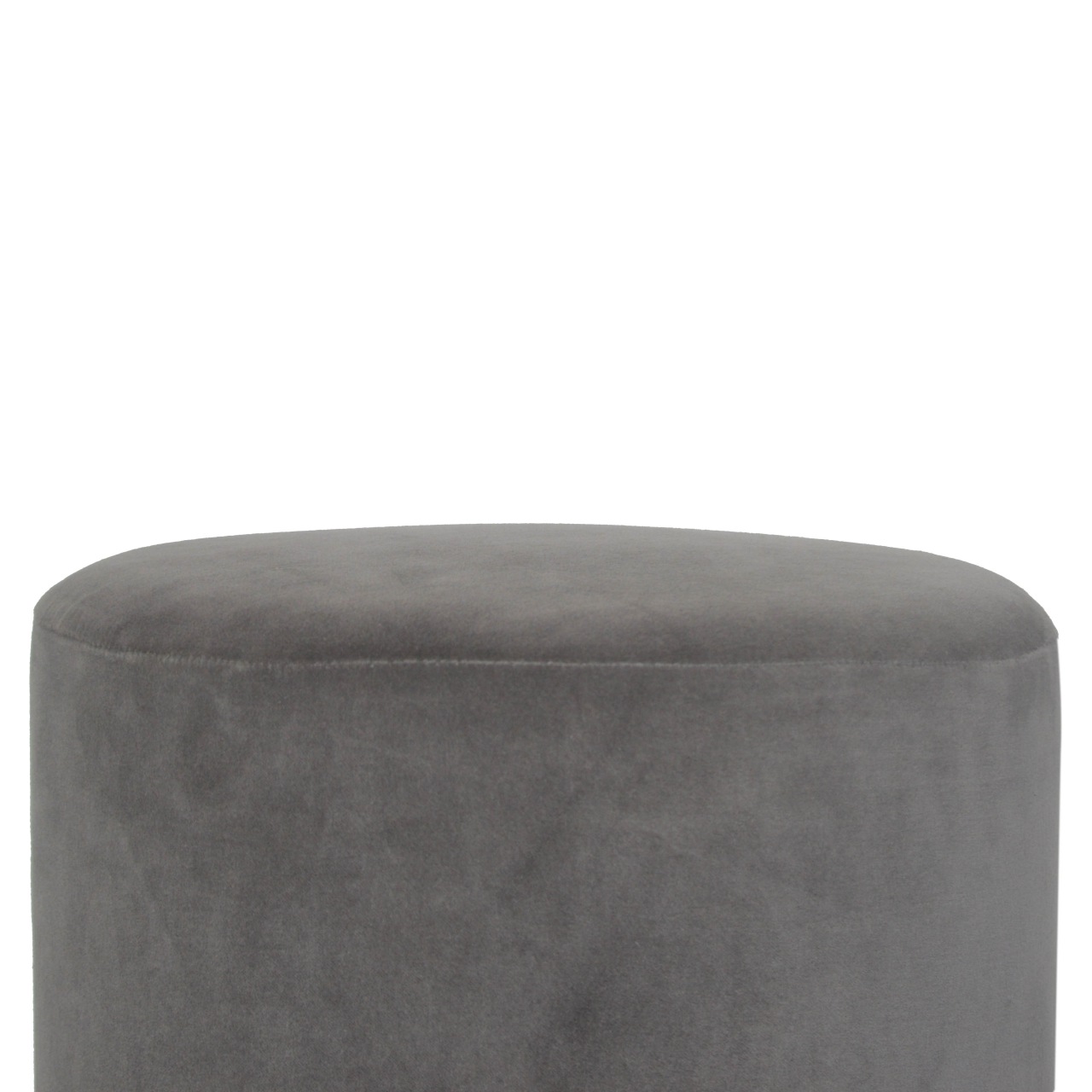 Grey Velvet Wooden Footstool - Image 5
