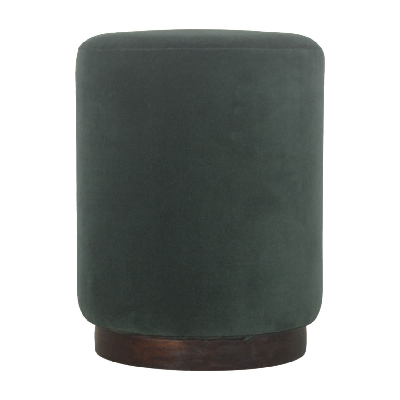Emerald Footstool with Wood Base - Image 7