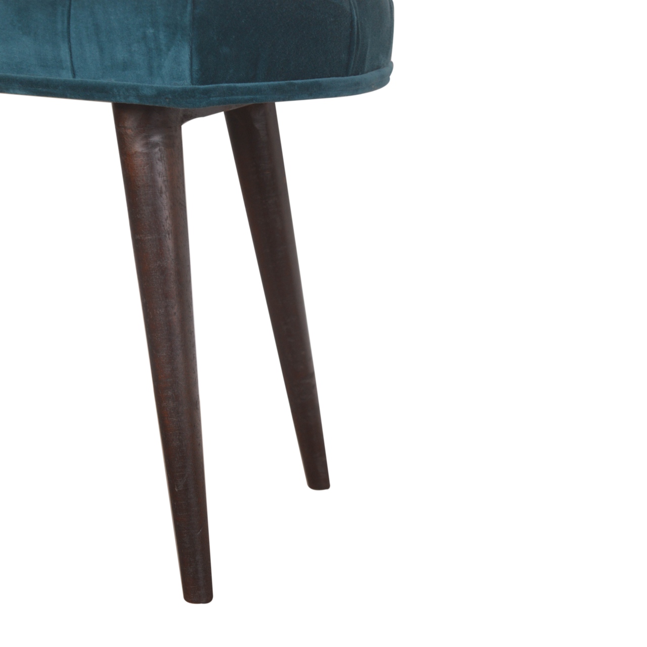 Teal Cotton Velvet Button Bench - Image 8