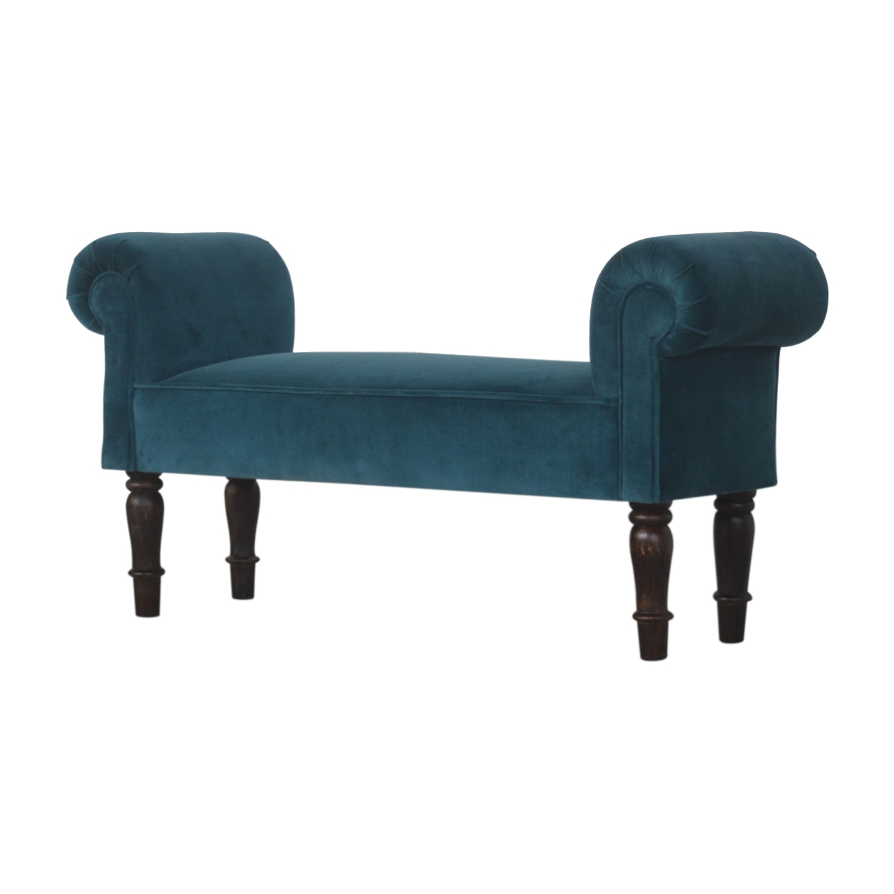 Teal Velvet Bench - Image 2