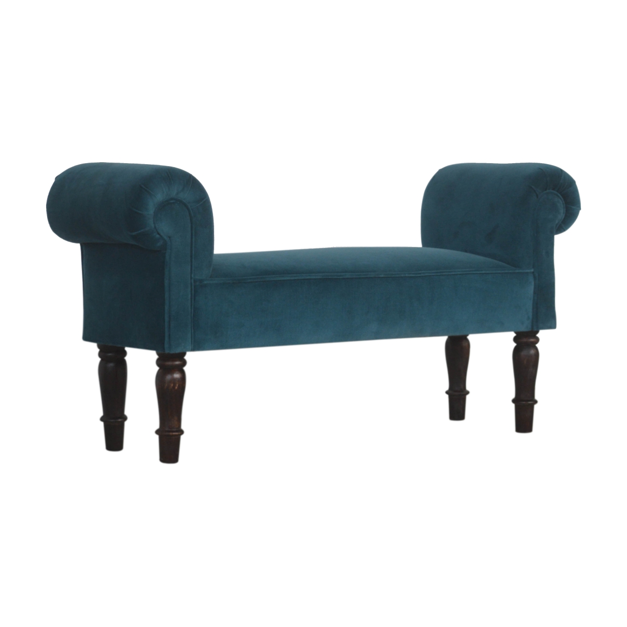 Teal Velvet Bench - Image 3