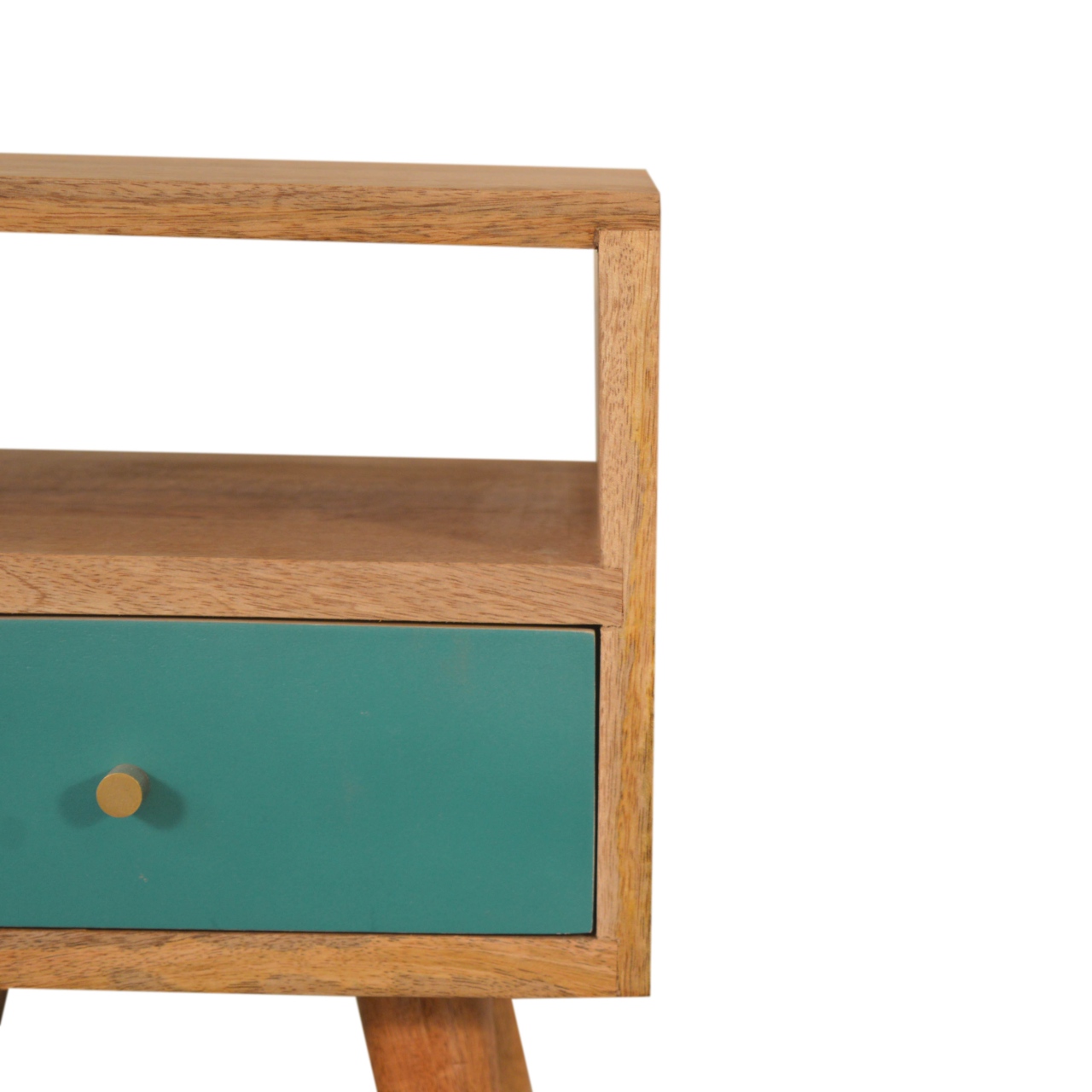 Mini Teal Hand Painted Bedside - Image 3