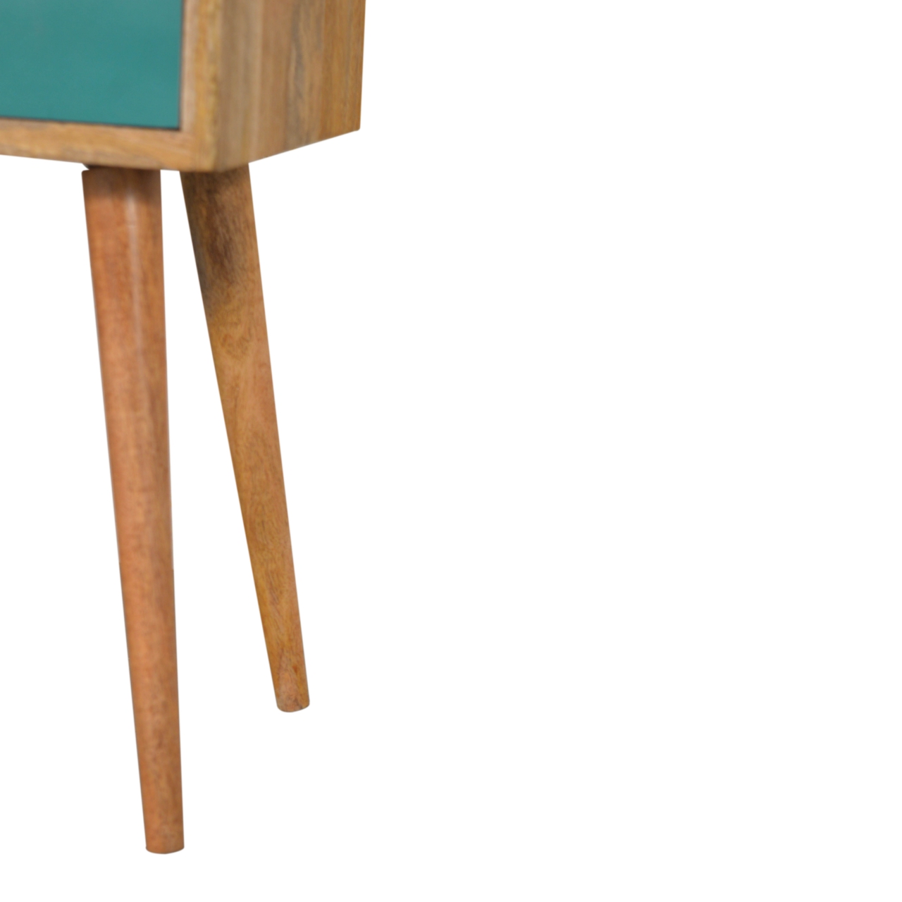 Mini Teal Hand Painted Bedside - Image 6