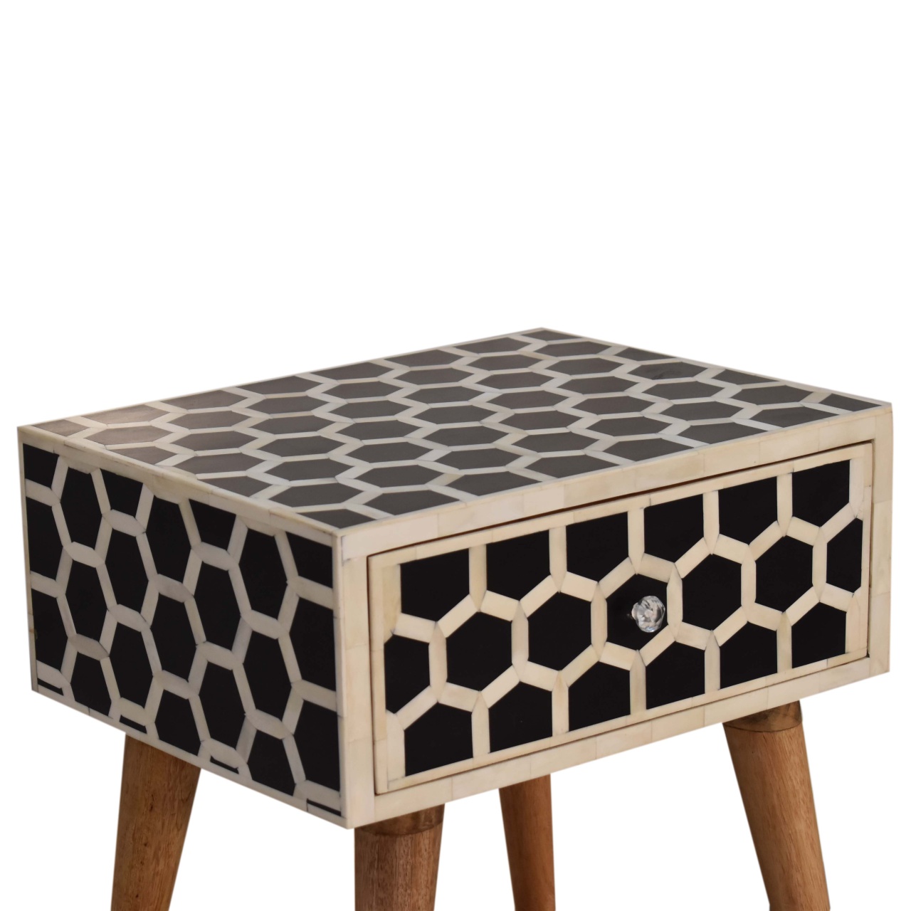 Honeycomb Bone Inlay Bedside - Image 4