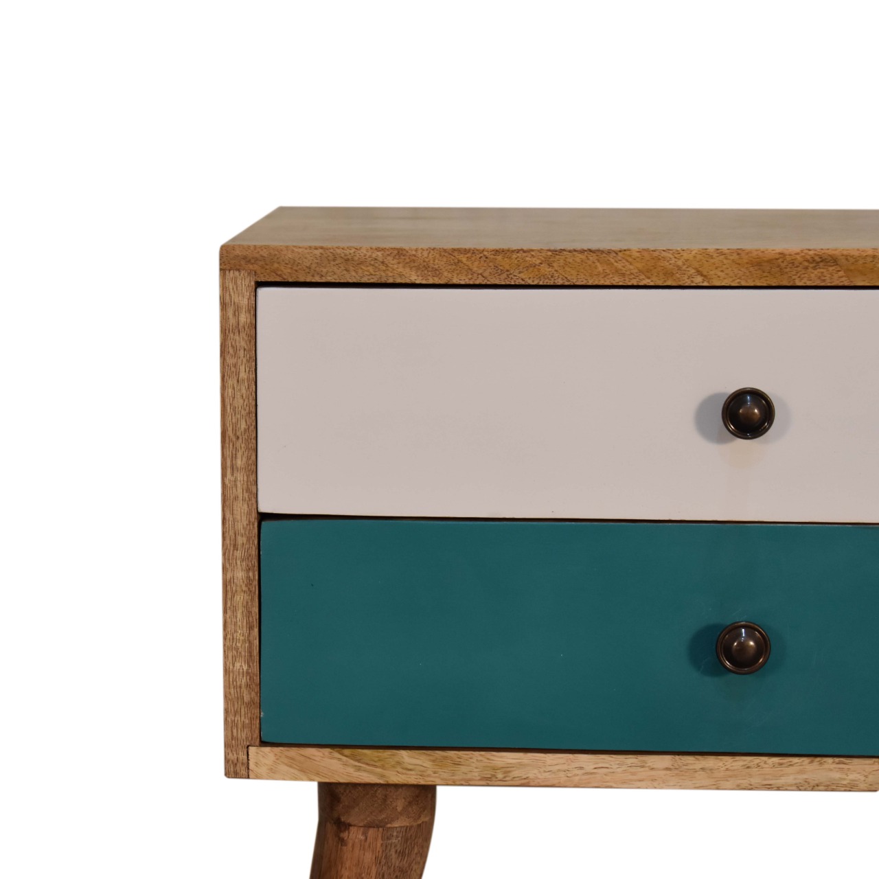 Teal Modern Solid Wood Bedside - Image 5