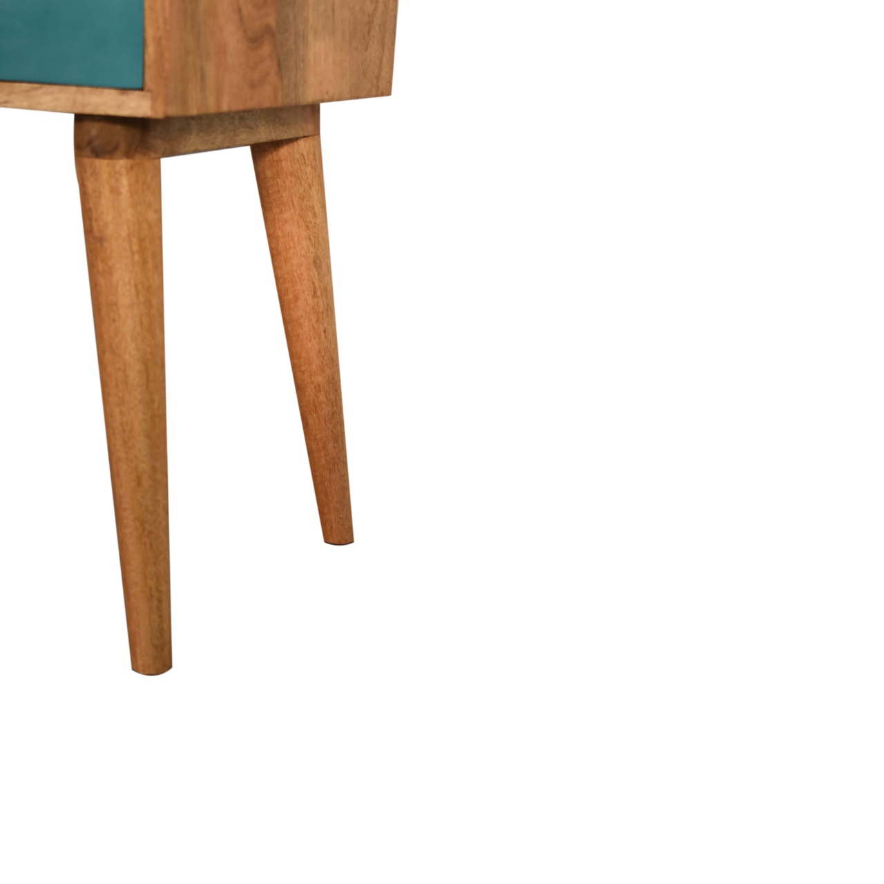 Teal Modern Solid Wood Bedside - Image 6
