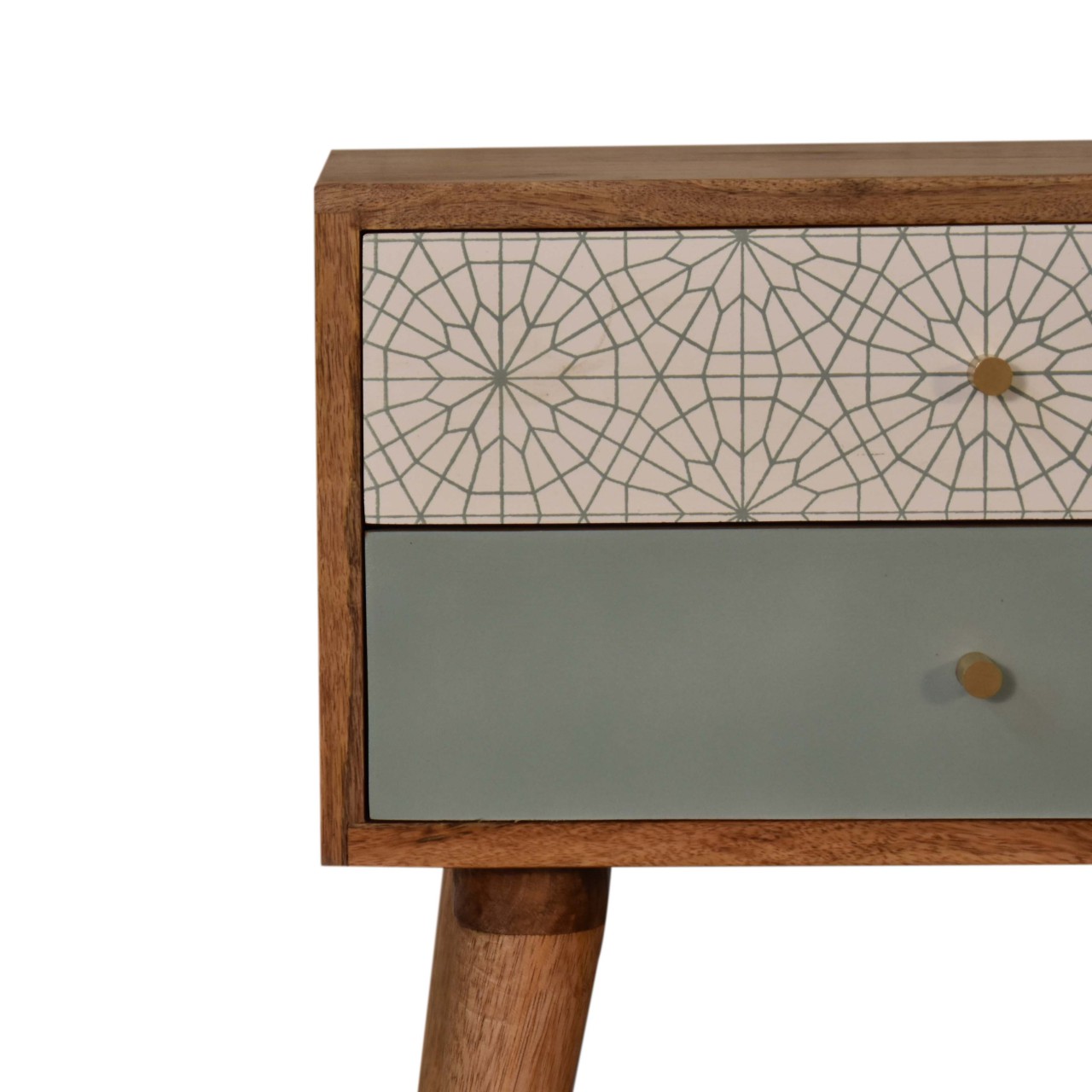 Green Patterned Bedside - Image 4