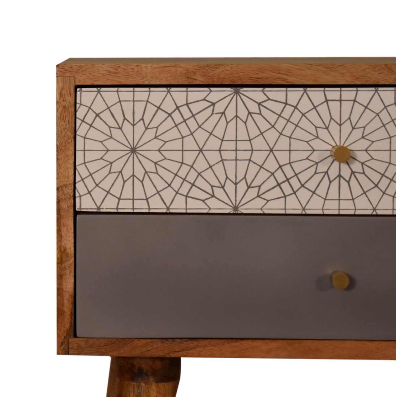 Grey Patterned Bedside - Image 5