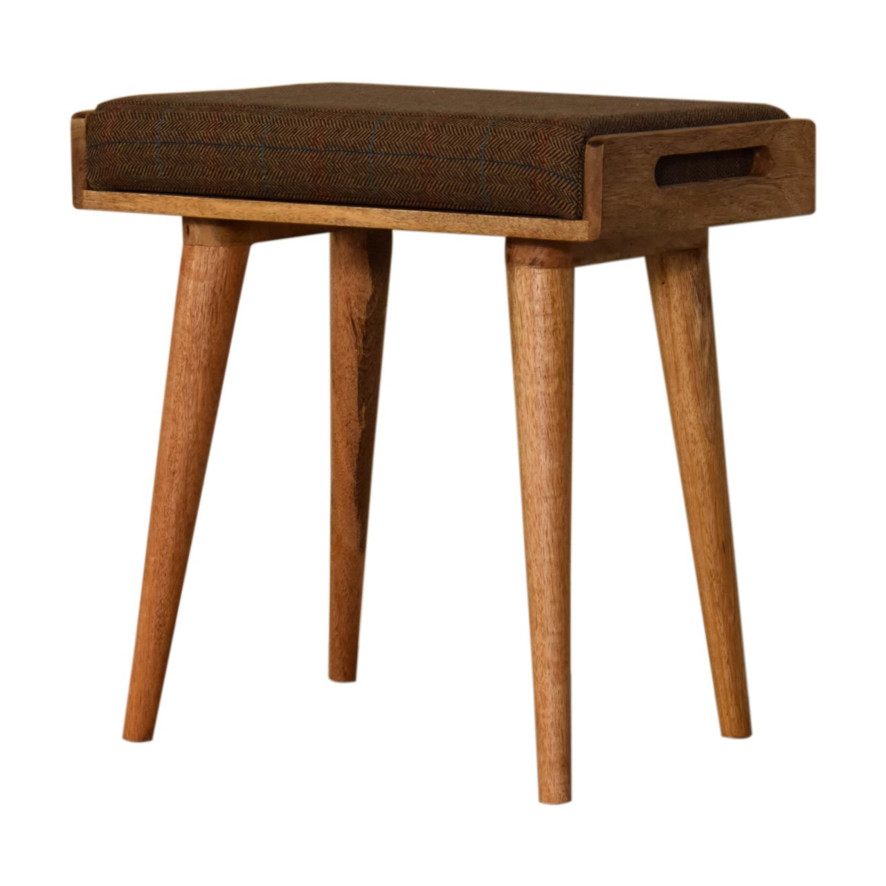 Multi Tweed Tray Style Footstool - Image 2