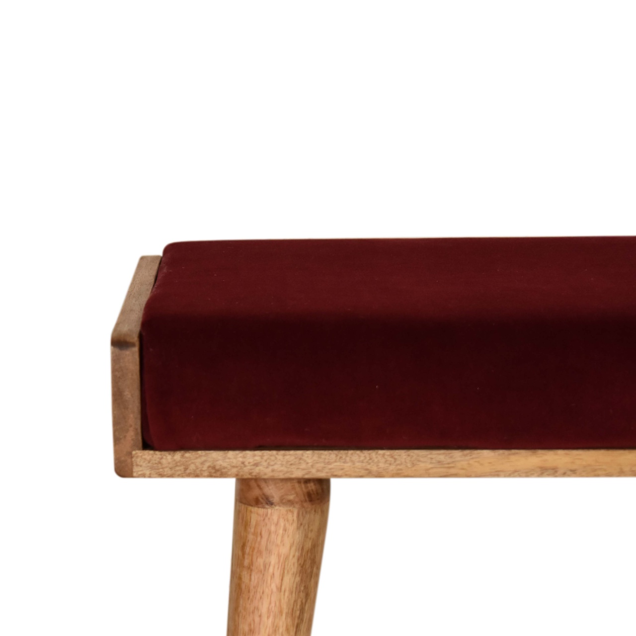 Wine Red Tray Style Footstool - Image 3