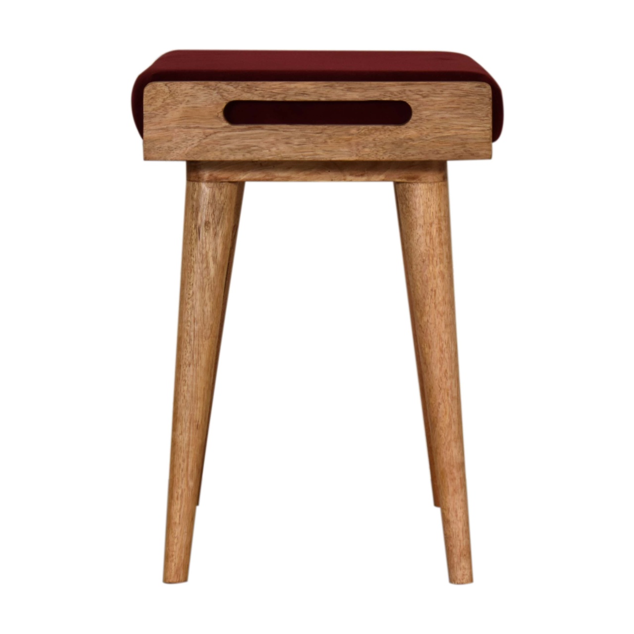 Wine Red Tray Style Footstool - Image 6
