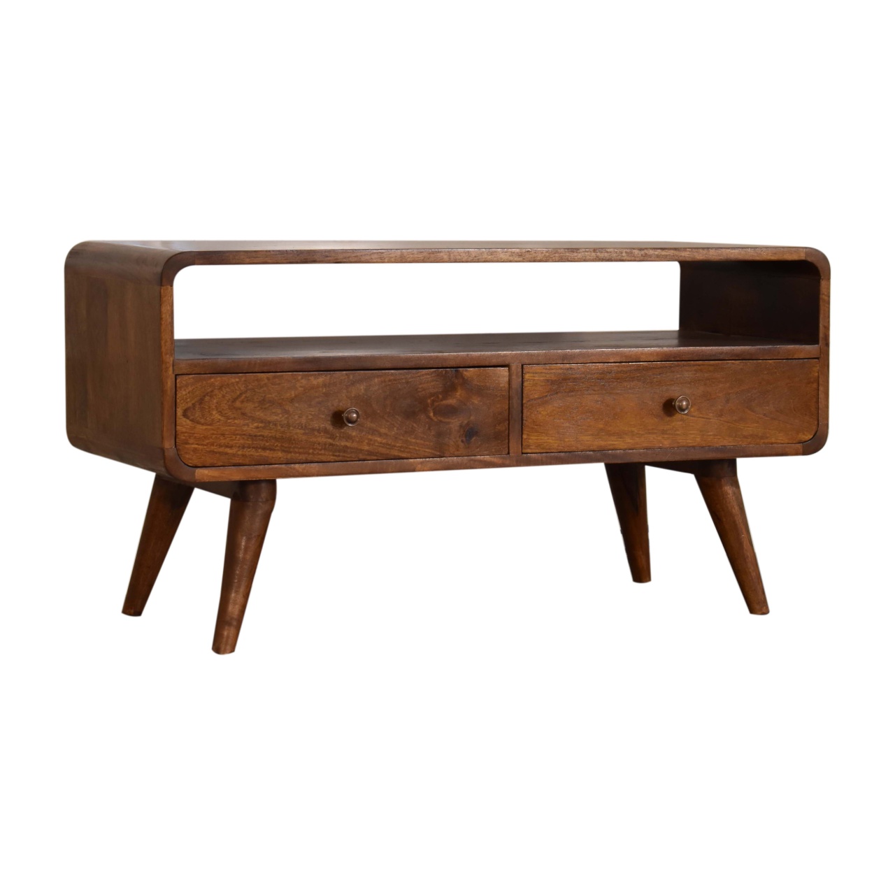 Curve Chestnut Cable TV Unit - Image 3
