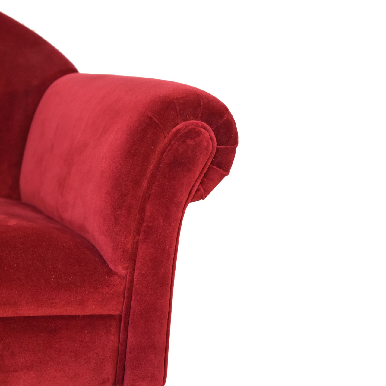 Wine Velvet Nordic Style Armchair - Image 4