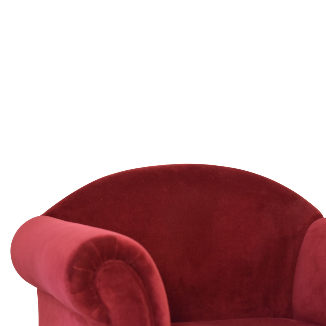 Wine Velvet Nordic Style Armchair - Image 6