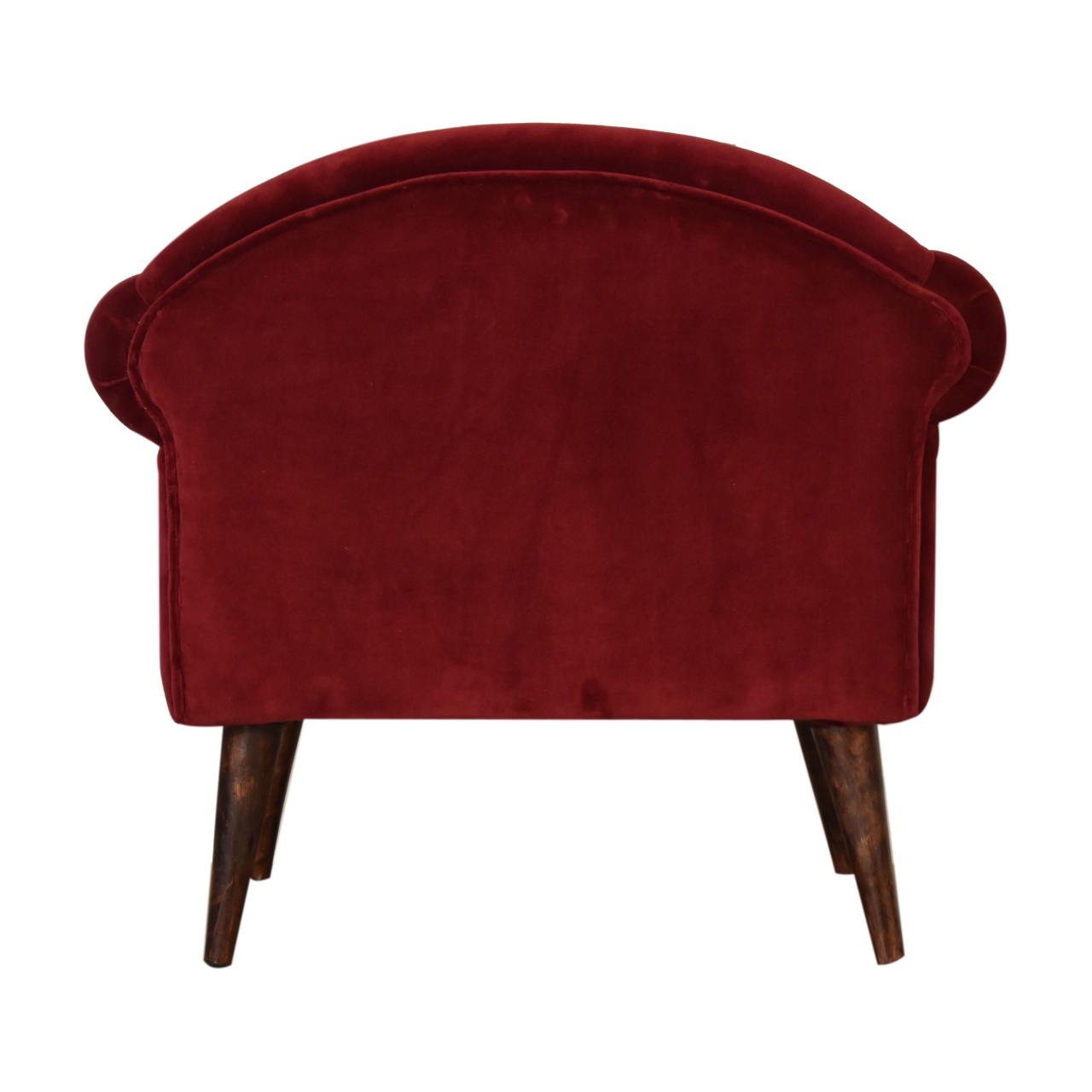 Wine Velvet Nordic Style Armchair - Image 9
