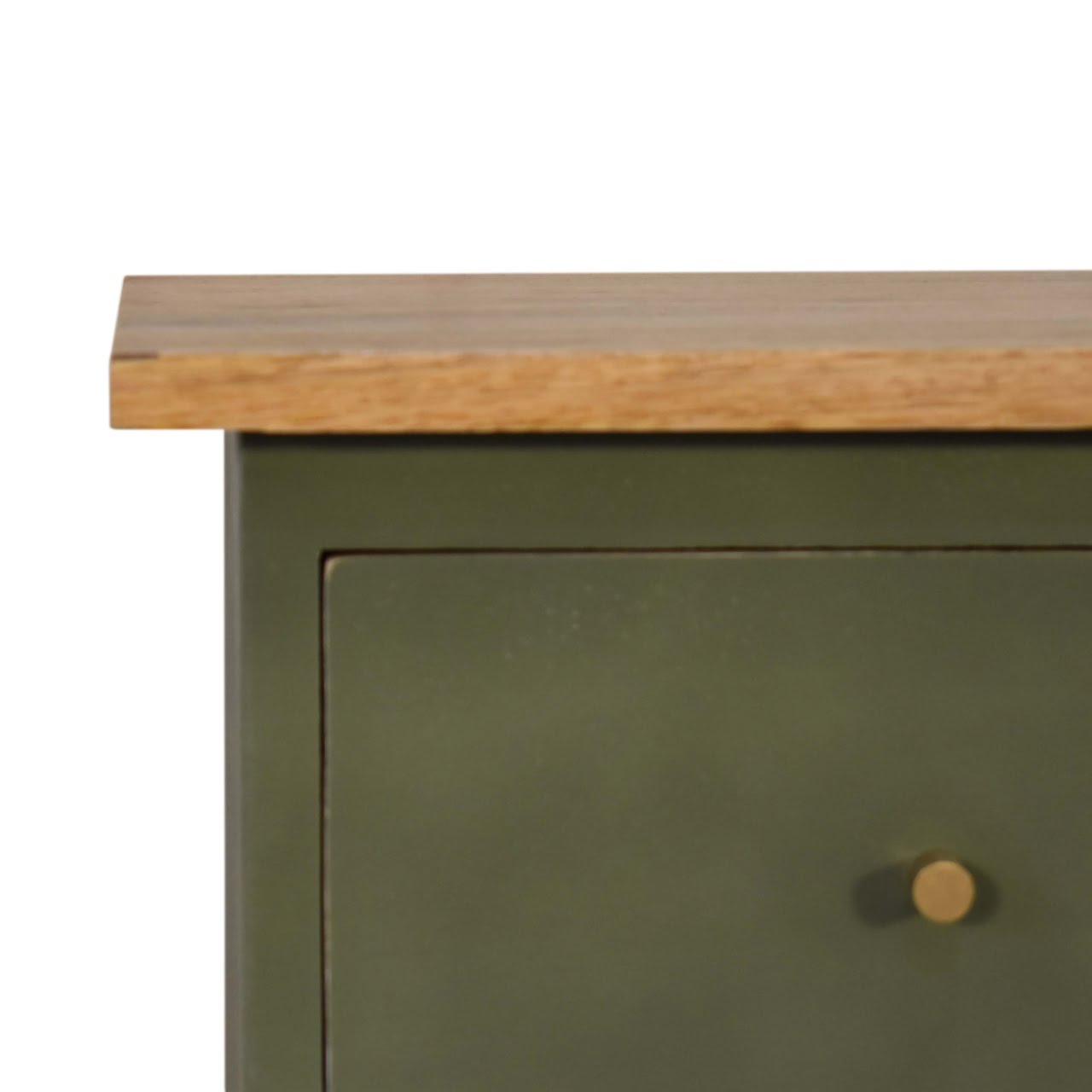 Olive Hand Painted Bedside - Image 4