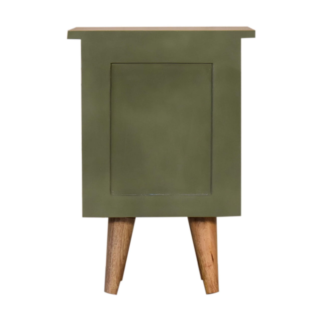 Olive Hand Painted Bedside - Image 9