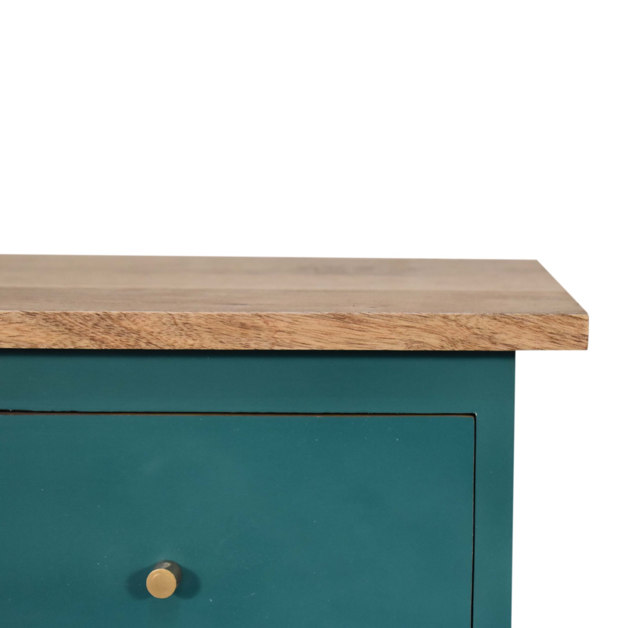 Teal Hand Painted Bedside - Image 4