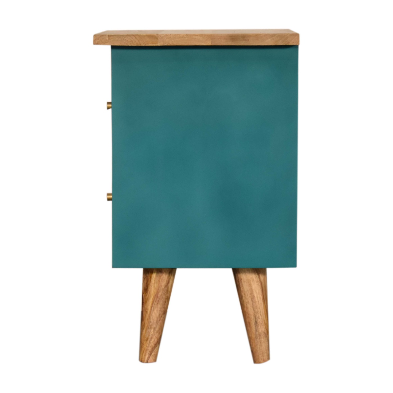 Teal Hand Painted Bedside - Image 8