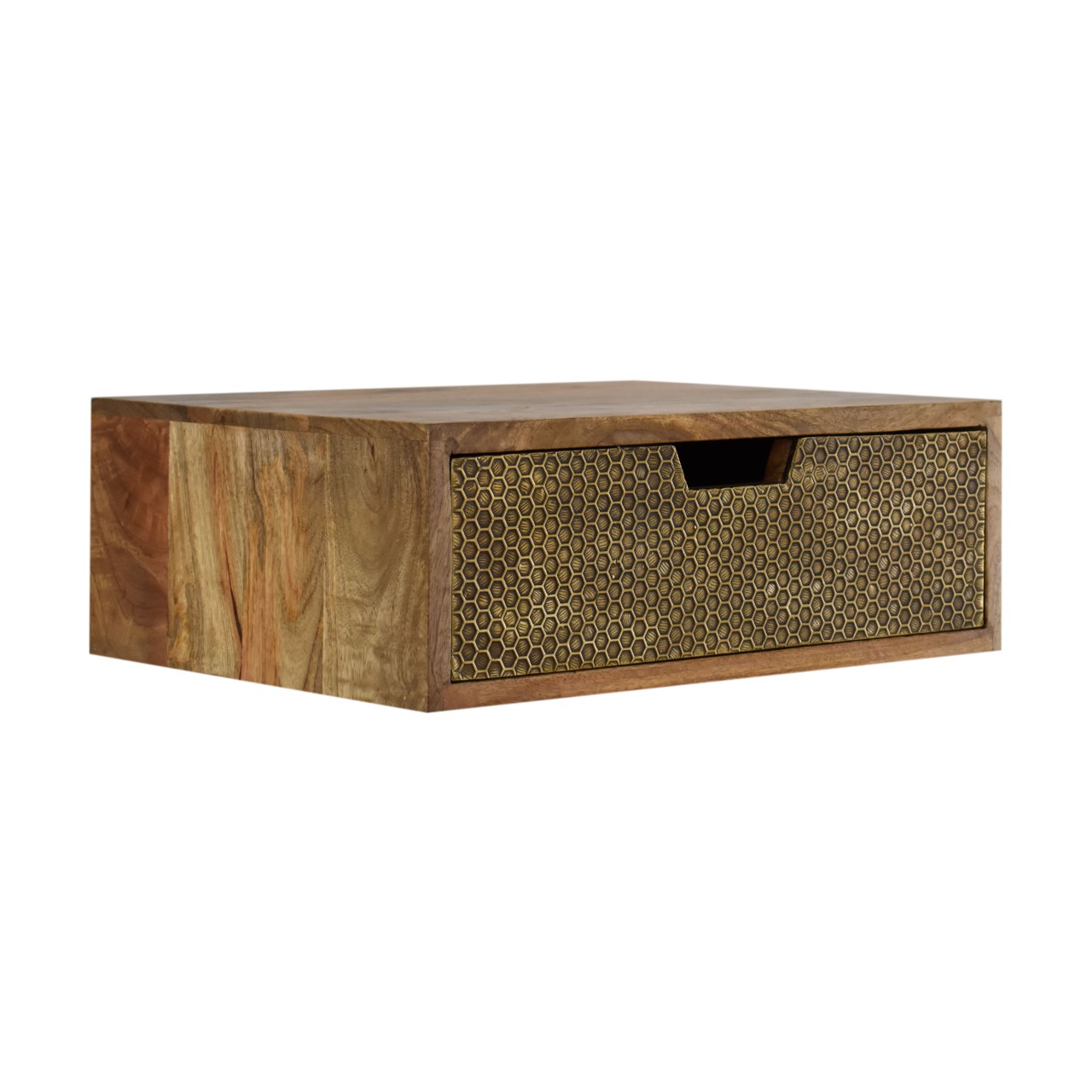 Floating Honeycomb Brass Bedside - Image 3