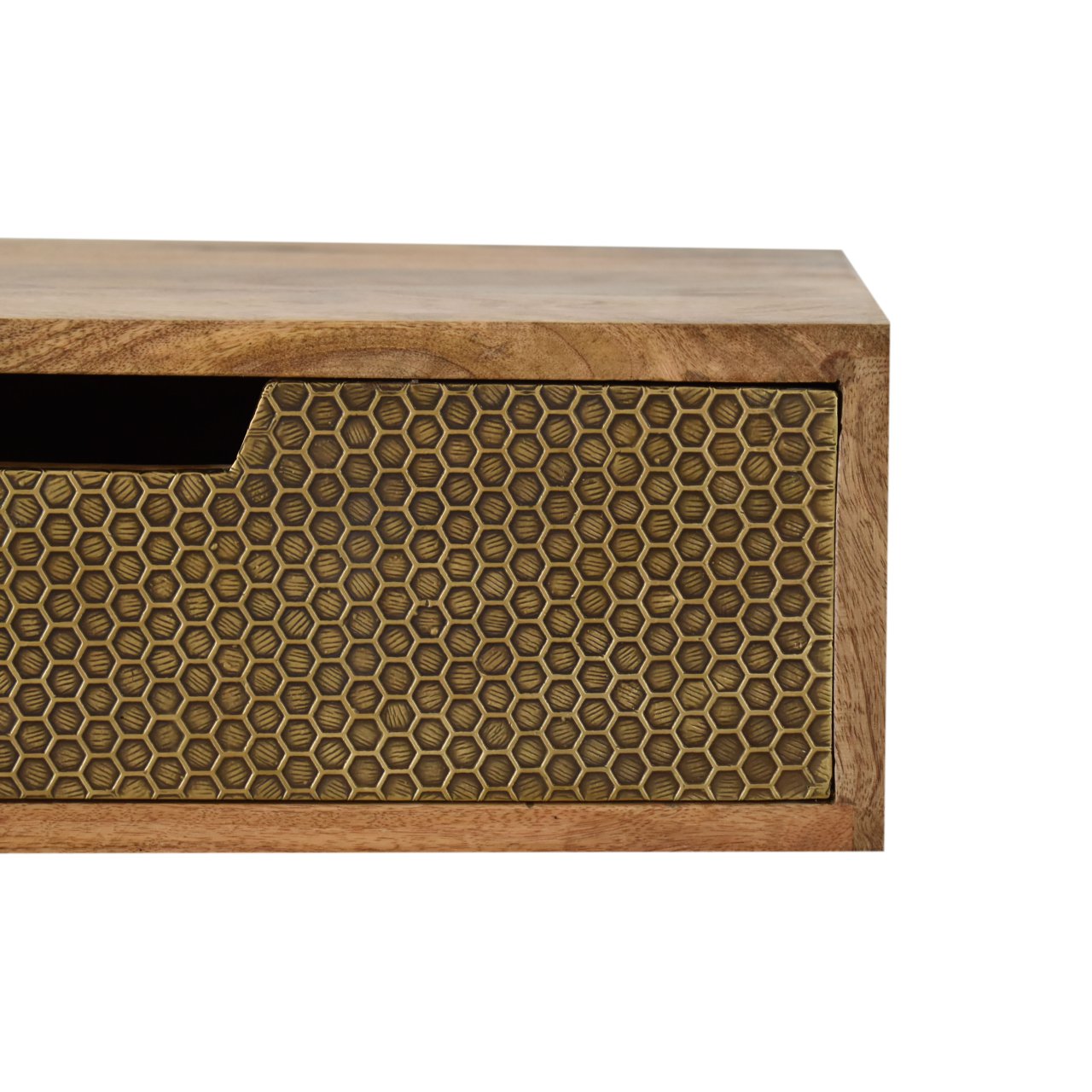 Floating Honeycomb Brass Bedside - Image 4