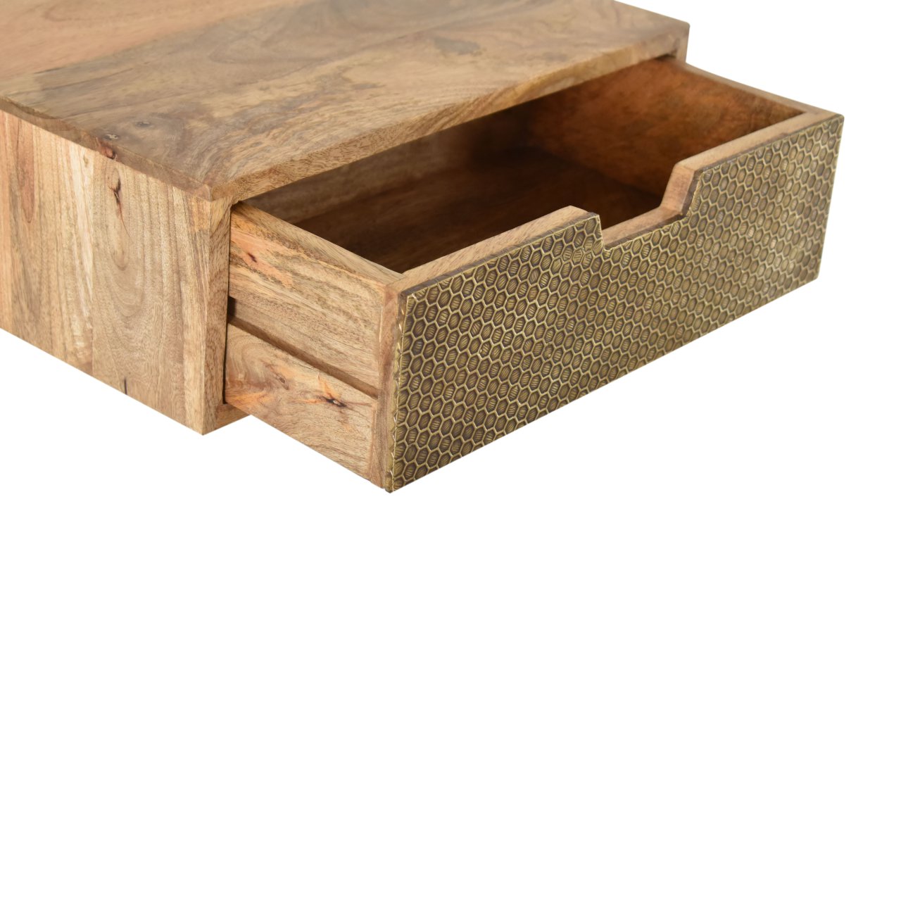 Floating Honeycomb Brass Bedside - Image 5
