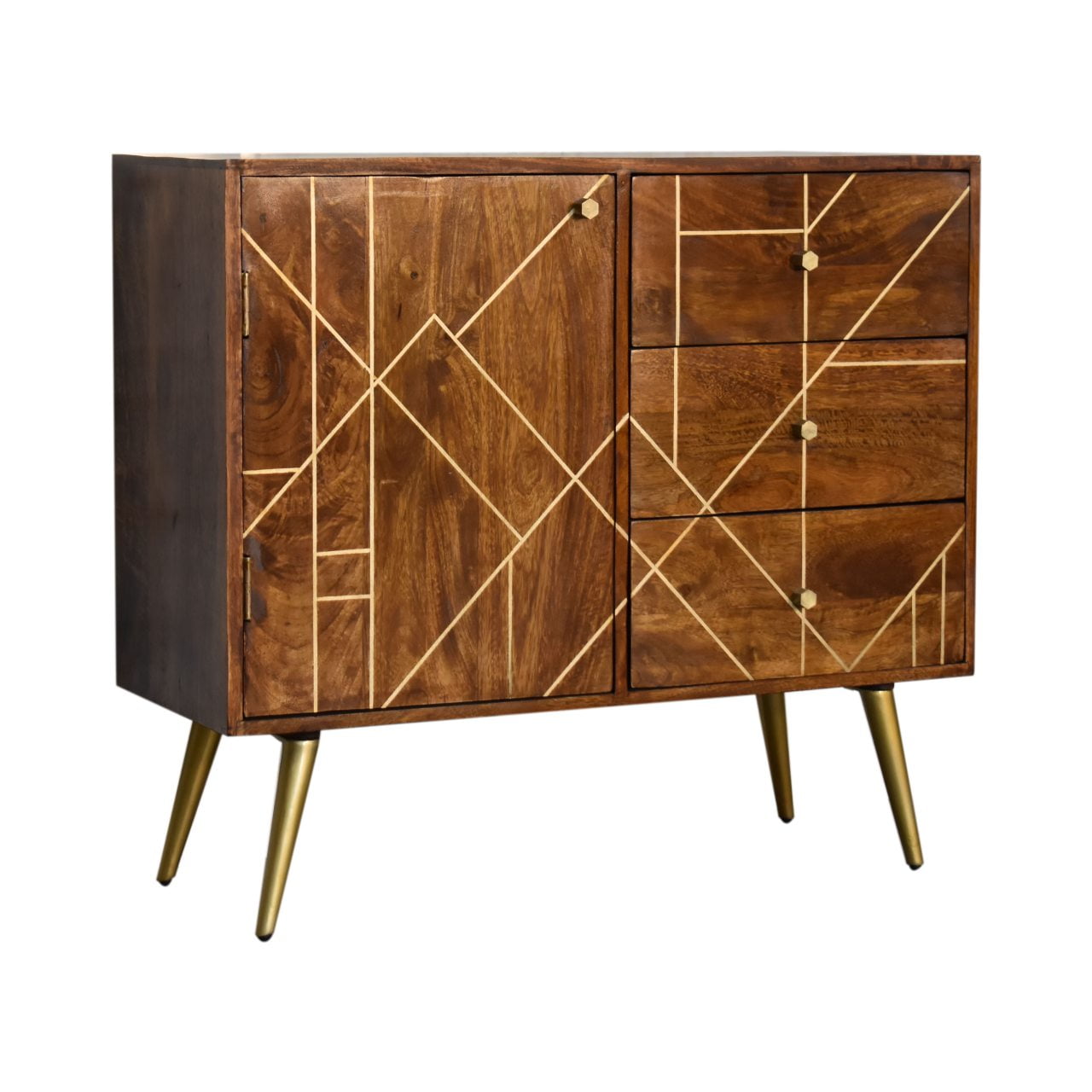 Chestnut Inlay Abstract Sideboard - Image 2