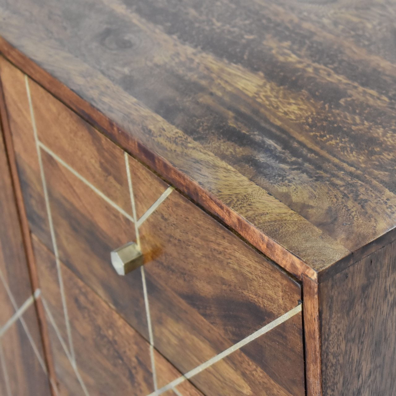 Chestnut Inlay Abstract Sideboard - Image 4