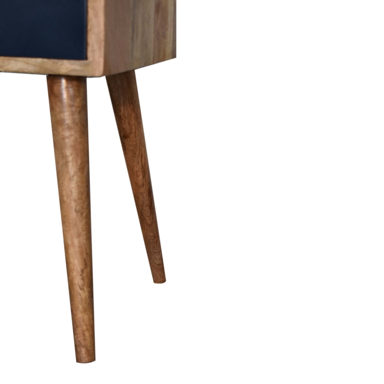 Mini Navy Blue Hand Painted Bedside - Image 4