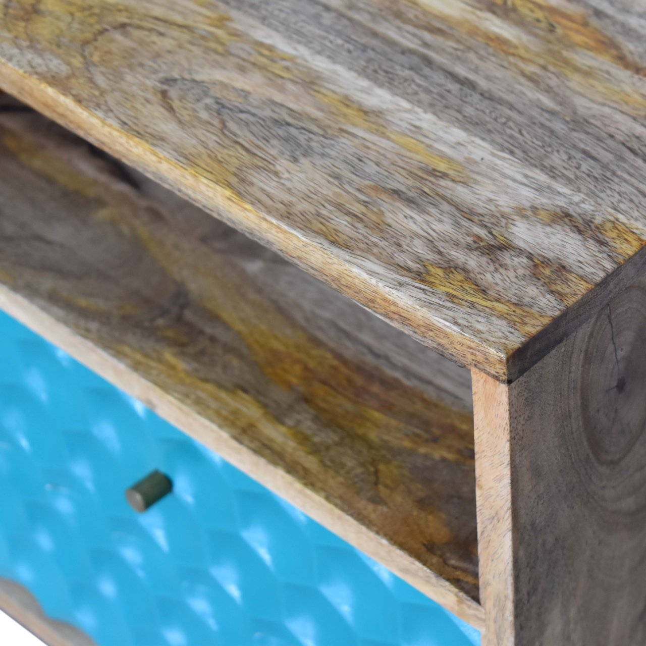 Honeycomb Teal Open Slot Bedside - Image 4