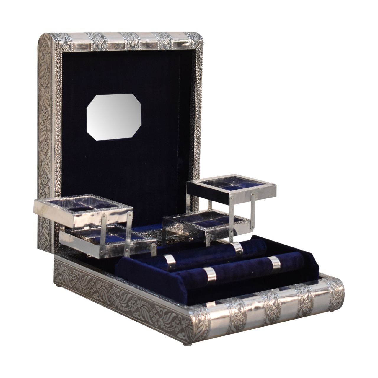 Navy Double Jewellery Box - Image 3