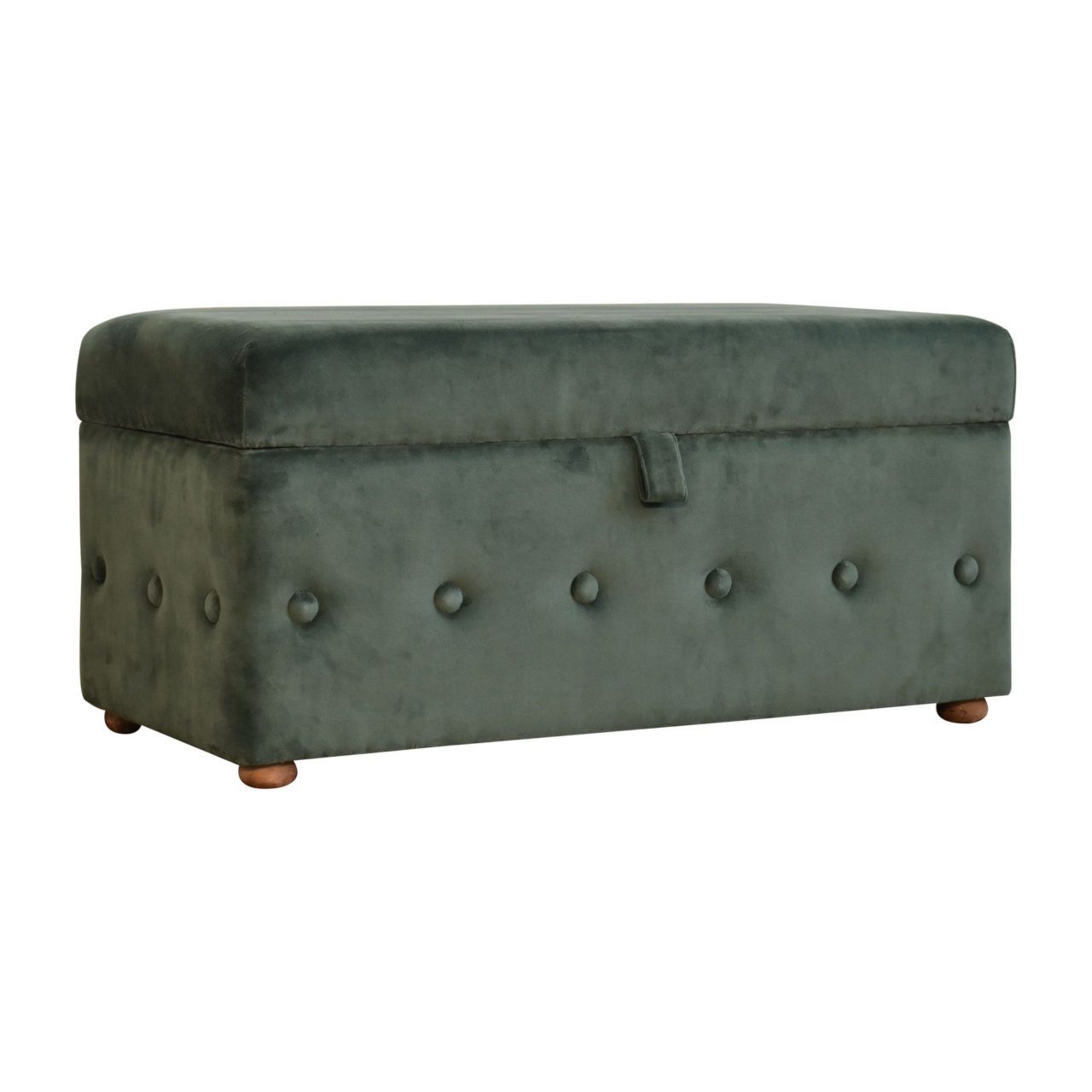 Emerald Velvet Lid-up Ottoman - Image 3